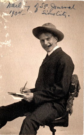Self Portrait of Ding Darling, just hired by the Sioux City Journal (1904). Courtesy of the Jay N. 'Ding' Darling Wildlife Society & J. N. "Ding" Darling Foundation.