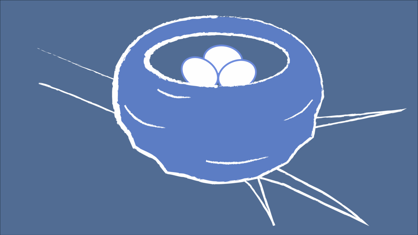 diagram of a circular nest on a limb