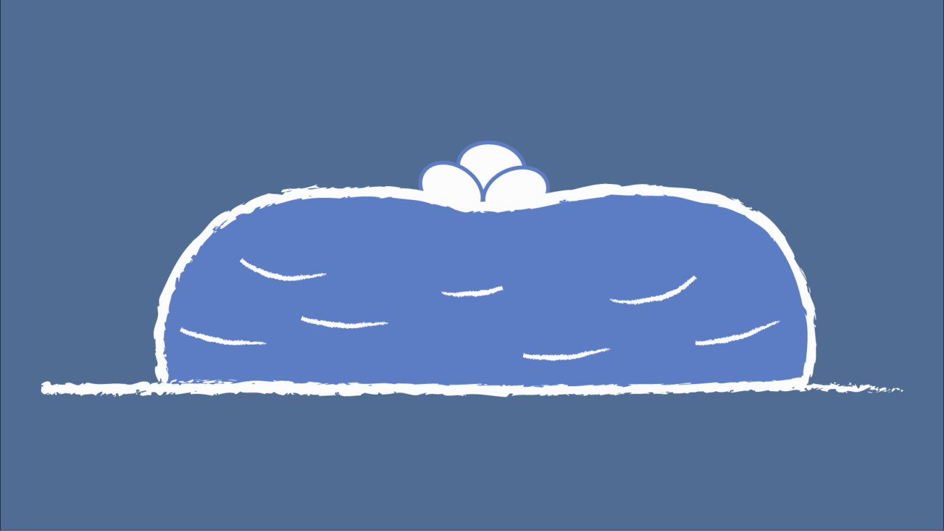 Diagram of a nest with eggs on top