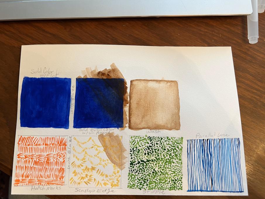 Painting techniques for painting birds