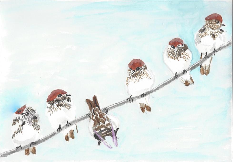 Inkedbirds on a branch_LI